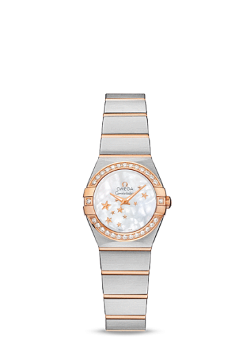 Omega Constellation Quartz 24 Brushed Stainless Steel / Red Gold / Diamond / MOP Stars